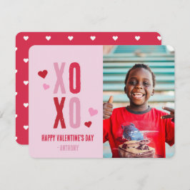XOXO Herz Valentine Fotokarte Einladung