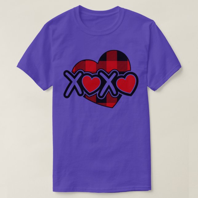 XOXO Herz Valentinstag T-Shirt (Design vorne)