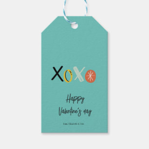 "XOXO" Herzen Valentinstag Mintgrün Geschenkanhänger