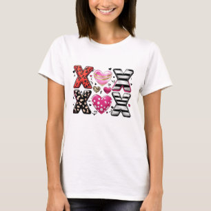 XOXO hört trendy Liebe & Hugs Design T-Shirt
