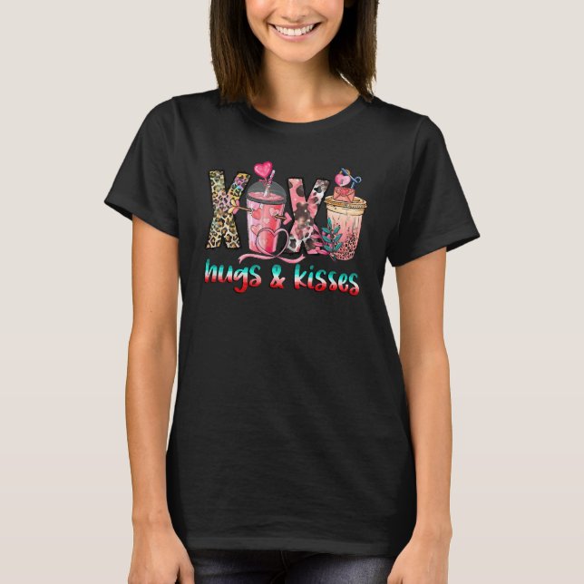 Xoxo Hugs And Kisses, Funny Valentine's Day Patter T-Shirt (Vorderseite)