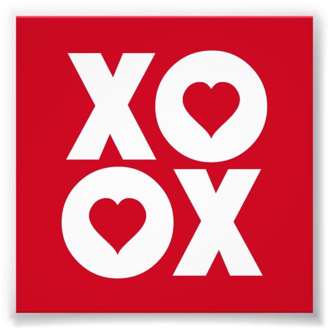 XOXO Hugs and Kisses Valentinstag Fotodruck (Vorne)