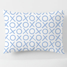 XOXO Hugs & Kisses Blue White Modern Pattern Kissenbezug