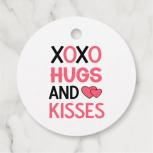 XOXO Hugs Kisses Brautparty Pink Black Wedding Geschenkanhänger