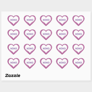 XOXO Hugs & Kisses Custom Conversation Hearts Herz-Aufkleber