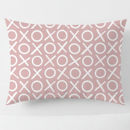 XOXO Hugs & Kisses Dusty Pink Cute Modern Pattern Kissenbezug
