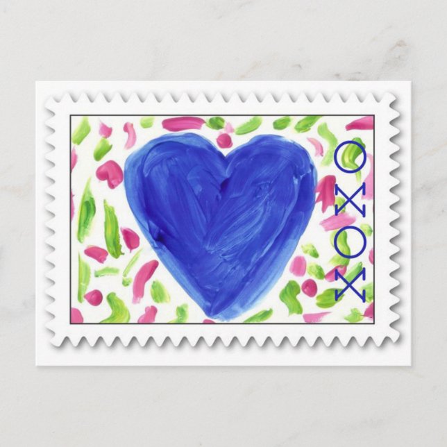 XOXO - Hugs & Kisses - Postkarte (Vorderseite)