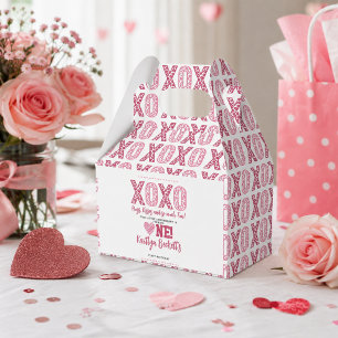 XOXO Hugs & Kisses Valentinstag 1. Geburtstag Geschenkschachtel
