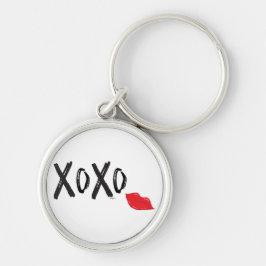 XoXo-Hugs-Kisses-with-Red-Lips Schlüsselanhänger