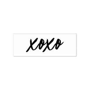 xoxo in der modernen Skript-Typografie Permastempel