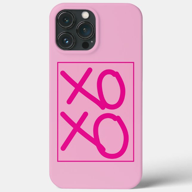 XOXO Iphone Case Pink Cool Y2k Preppy  (Rückseite)