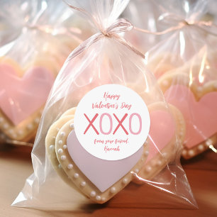 XOXO Kinder Klassenzimmer Valentinstag Party Runder Aufkleber