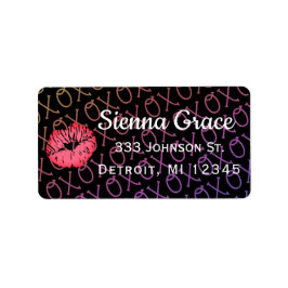 XOXO Kiss Adressaufkleber