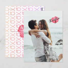 XOXO Kiss Hinzufügen Ihres Fotos Personalisierte P Postkarte