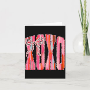 Xoxo Leopard Bogen Lustiger Valentinstag Coquette Karte