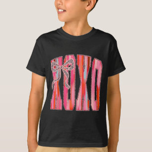 Xoxo Leopard-Schleife Lustiger Valentinstag Coquet T-Shirt