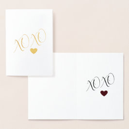 XOXO Liebe Herz Folienkarte