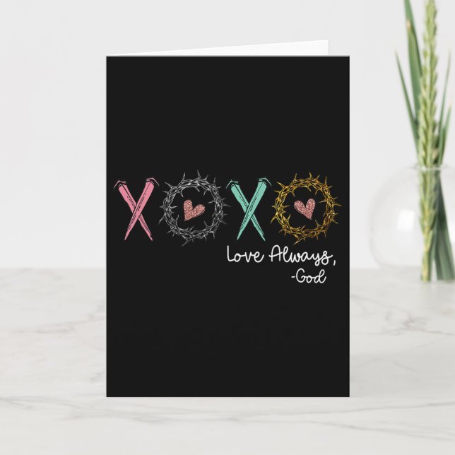 Xoxo Liebe immer Gott  Karte (Vorderseite)