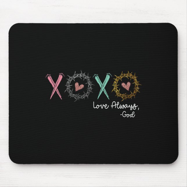 Xoxo Liebe immer Gott  Mousepad (Vorne)