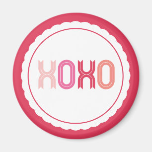 XOXO Liebe & Kisses Scalloped Sweet Valentine's Da Magnet