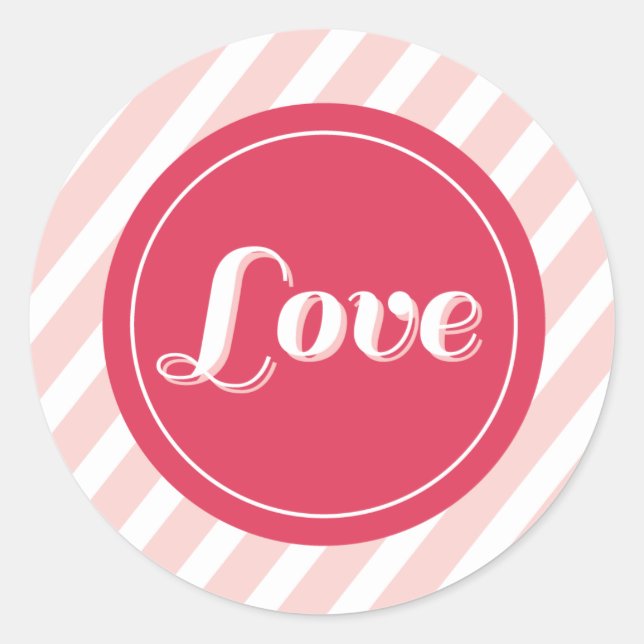 XOXO Liebe & Kisses Valentine Party 3 Zoll Sticker (Vorderseite)