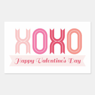 XOXO Liebe & Kisses Valentine's Day Party Stickers