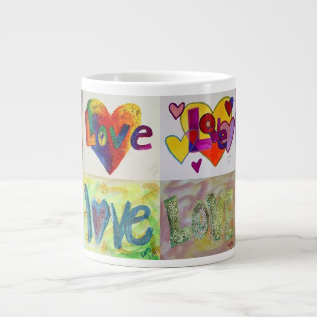 XOXO Liebe Mosaic Collage Paintings Tasse (Vorderseite)