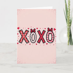 Xoxo Liebe und Herzen Kunstkarte Karte