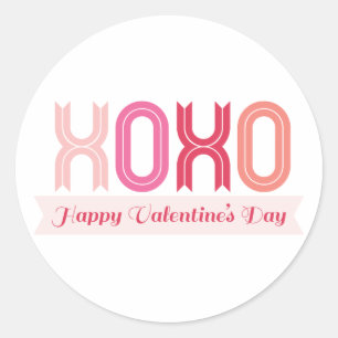 XOXO Liebe und Kisses Valentine's Day Stickers