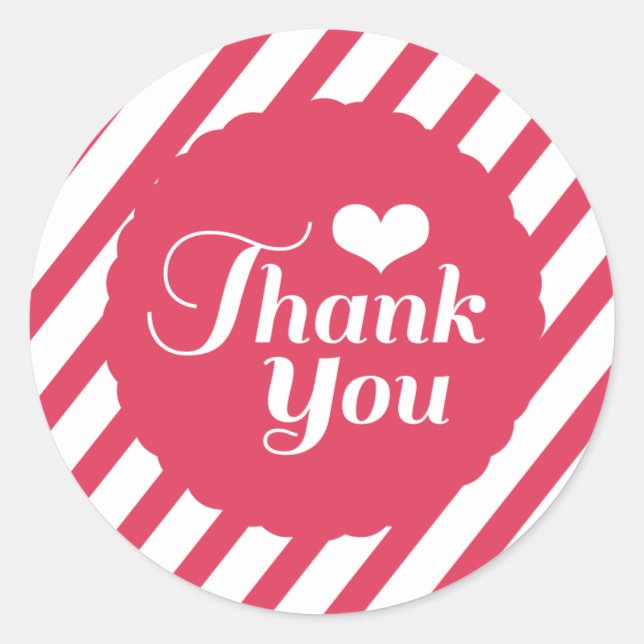 XOXO Liebe Valentine Party Danke Stickers (Vorderseite)