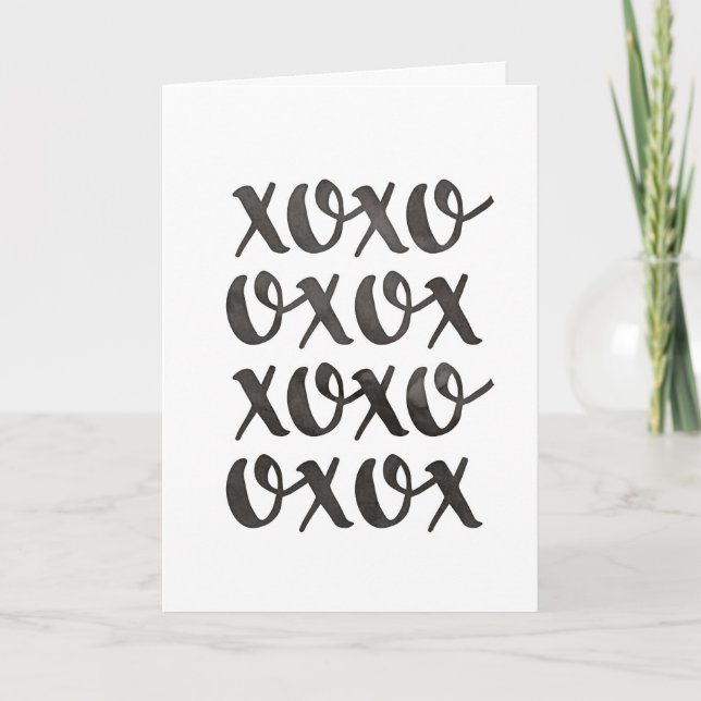 xoxo Liebe Valentines-Grußkarte Feiertagskarte (Vorderseite)