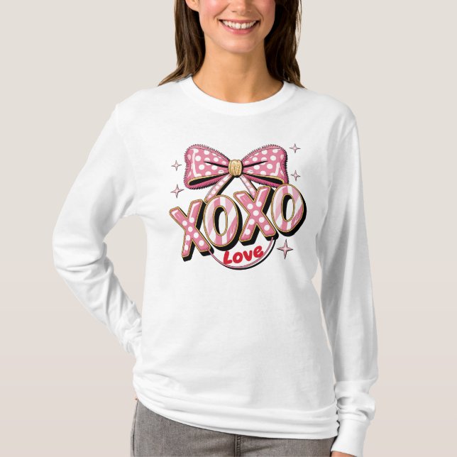 XOXO Liebe Valentinstag T-Shirt (Vorderseite)