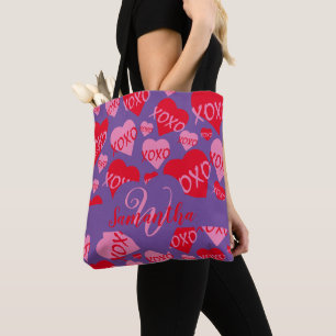 XOXO Lila, rosa, rotes Muster