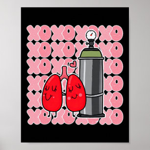 Xoxo Lung Squad Atmungstherapeut Krankenschwester Poster