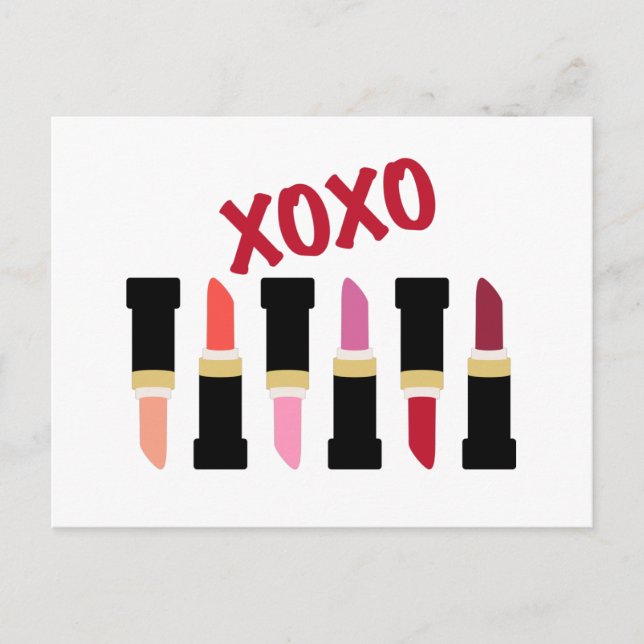 XOXO Makeup Postkarte (Vorderseite)