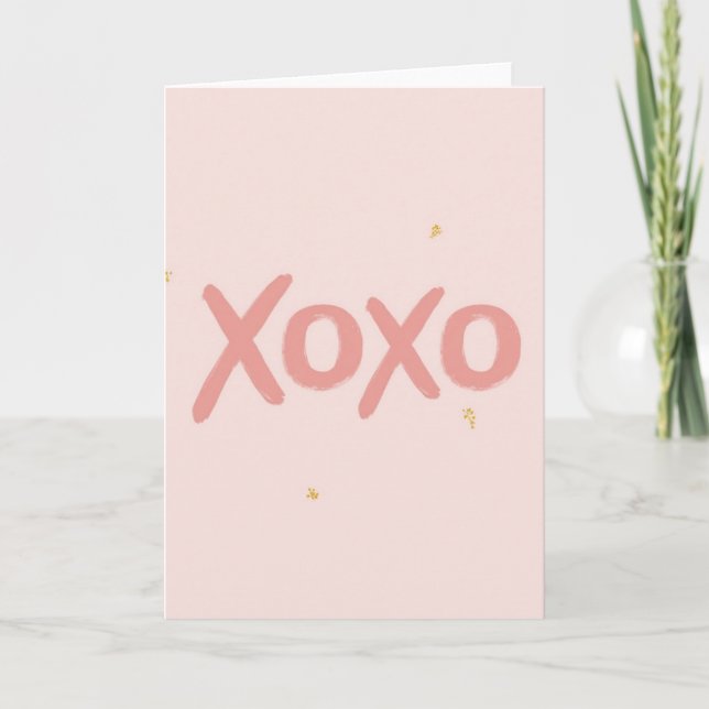 Xoxo Minimalist Card Karte (Vorderseite)
