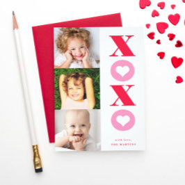 Xoxo Multi-Foto Valentin's Tageskarte Feiertagskarte