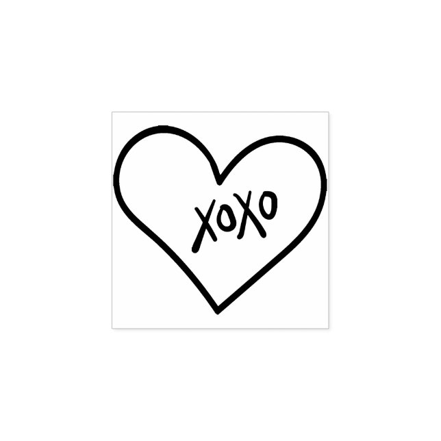 XOXO NIEDLICH HEART Modernes, lustiges Handgezapft Gummistempel (Prägung)