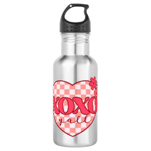 XOXO   Niedliches und liebenswertes rosa Herz Edelstahlflasche