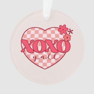 XOXO   Niedliches und liebenswertes rosa Herz Ornament