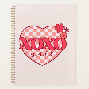 XOXO   Niedliches und liebenswertes rosa Herz Planer