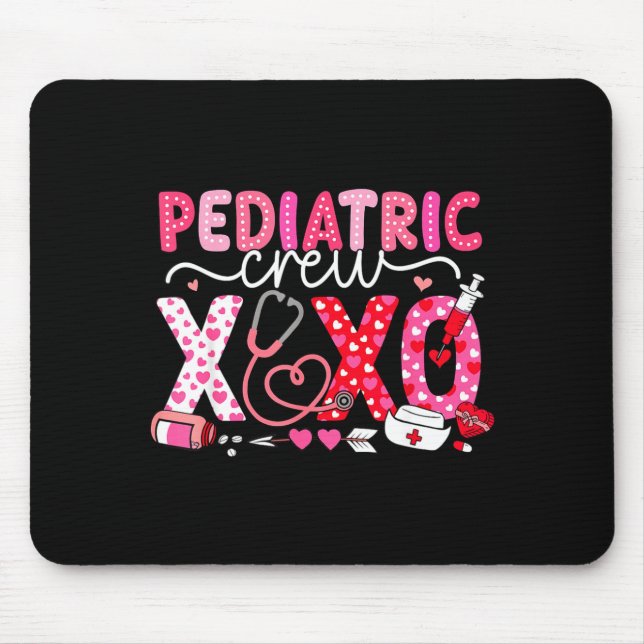 Xoxo Nurse Pediatric Crew Nurse Valentine Leopard  Mousepad (Vorne)