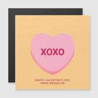 XOXO orange Konversation Herzstück Valentinenkarte