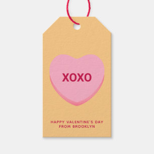 XOXO orange rosa Konversation Herz Valentine Geschenkanhänger