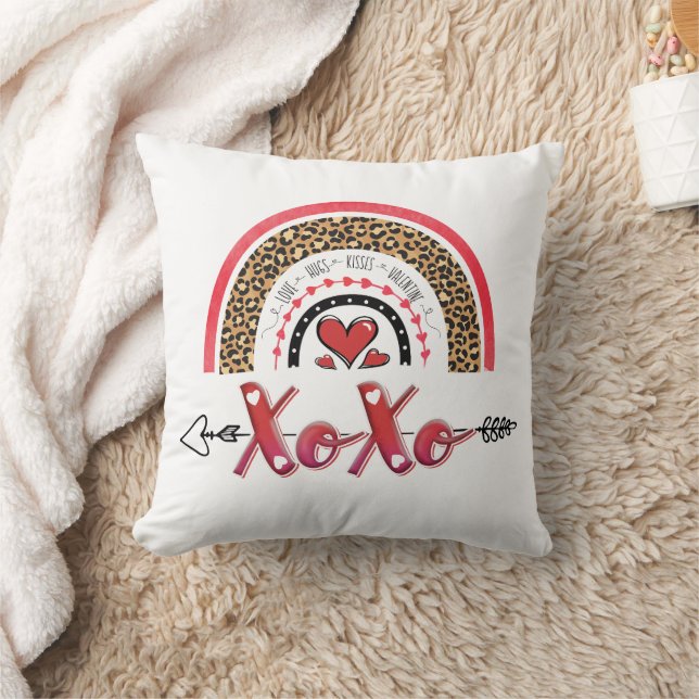 Xoxo Personalisierte Valentine Throw Kissen (Decke)