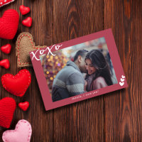 XOXO Personalisiertes Foto I Modern Hippie Pink I