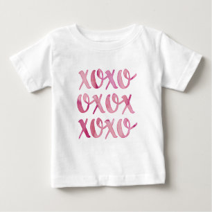 Xoxo pink Aquarell Typografie Kinder T - Shirt
