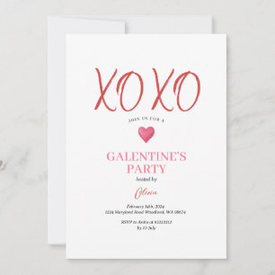  XOXO Pink Galentine's Day Party Valentinstag Einladung