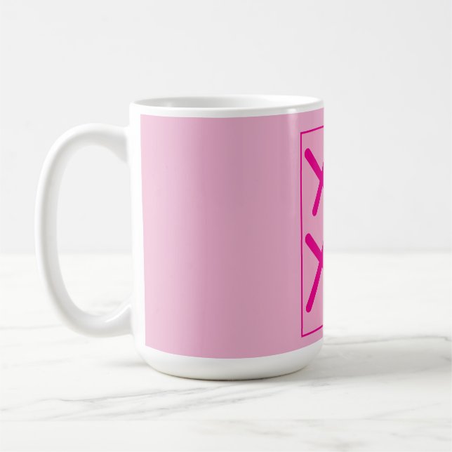 XOXO, Pink Preppy Cool Girl Mug Design Kaffeetasse (Links)