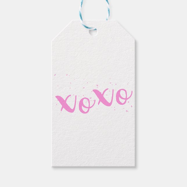 xoxo-pink Trendy Geschenkanhänger (Vorderseite)